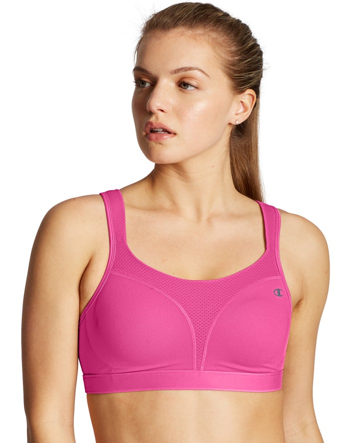 Champion The Spot Comfort® Kadın Sporcu Sütyeni Pembe ( FCWVUB409 )